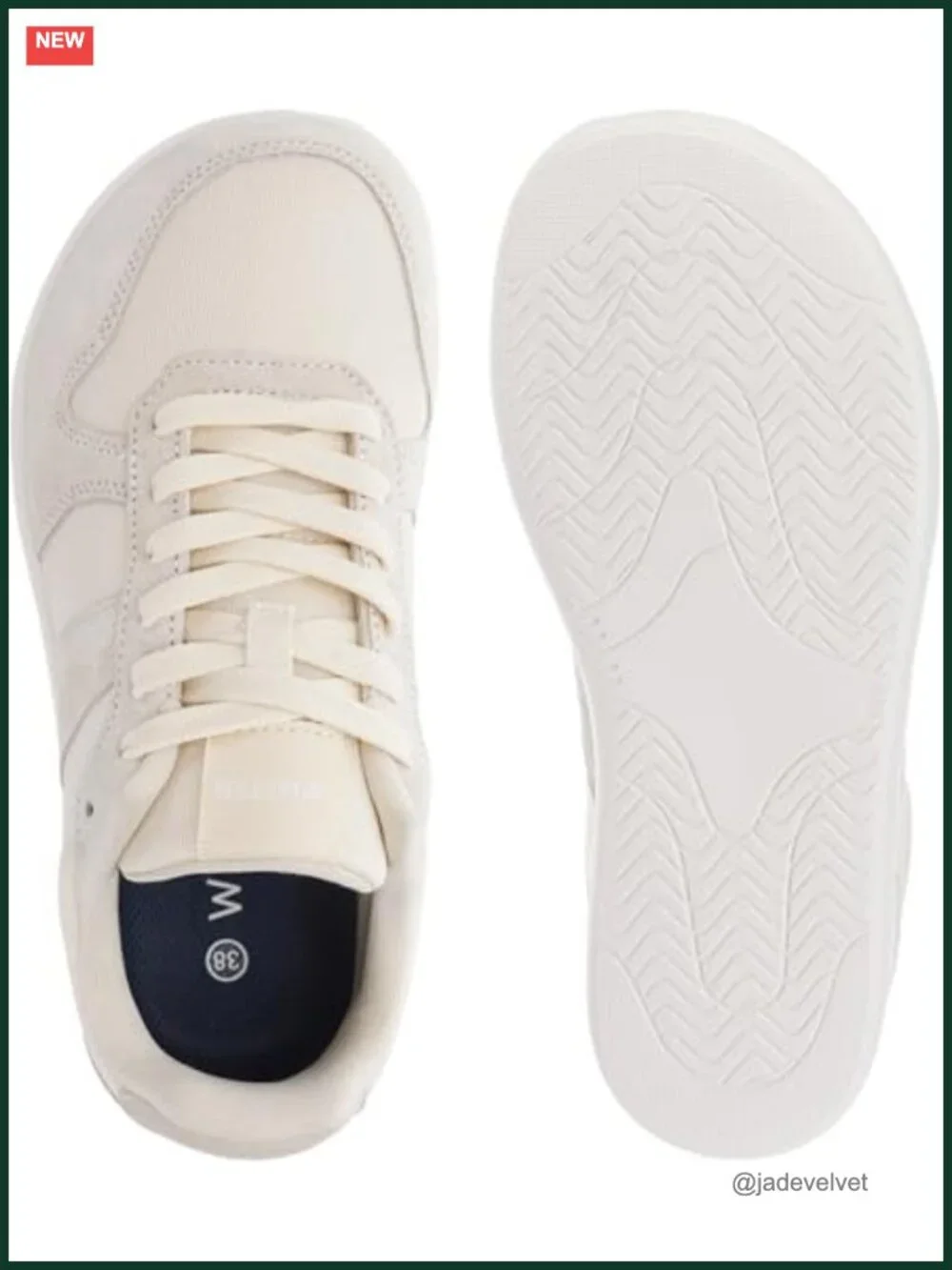 Women's Wide Zero Drop Casual Fashion Sneakers Suede Mesh EVA